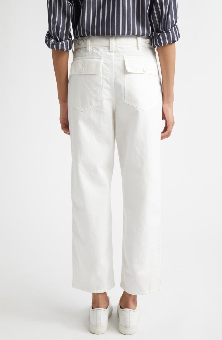 Nili Lotan Earl Ankle Straight Leg Pants, Alternate, color, Vintage Cream