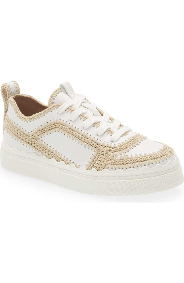 Chloé Lauren Crochet Trim Sneaker, Main, color,