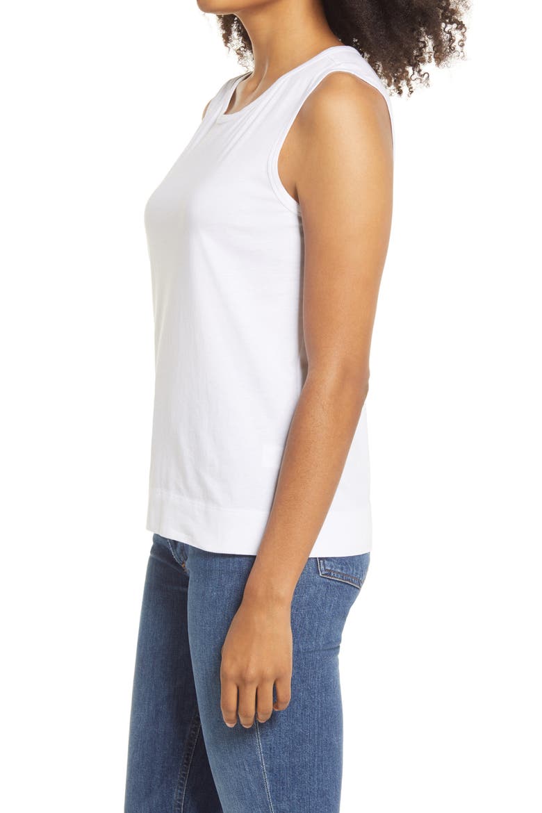 Cotton Blend Tank, Alternate, color, WHITE