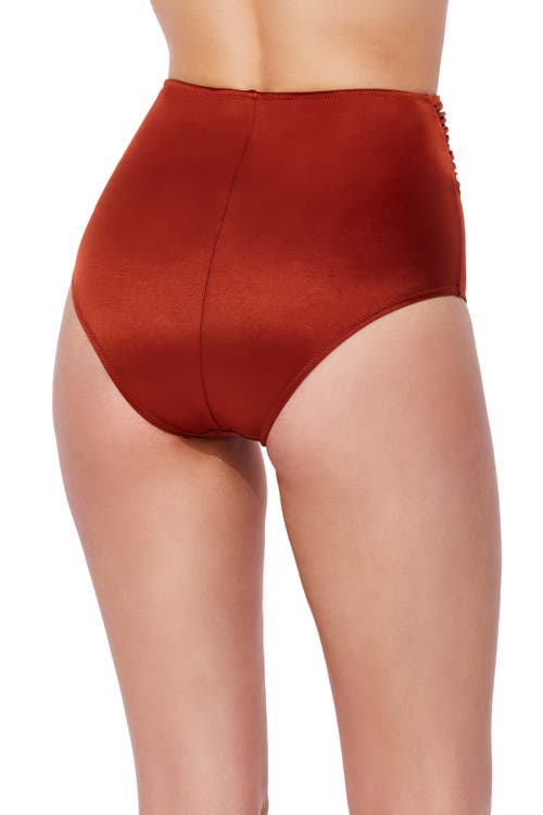 Gottex Mademoiselle High Waist Bikini Bottom In Red