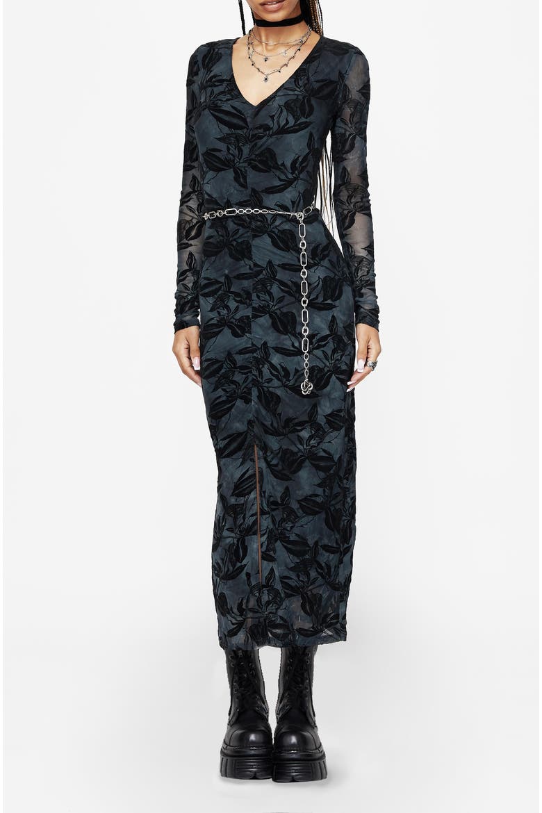 Bryn Floral Long Sleeve Maxi Dress, Alternate, color, Blue