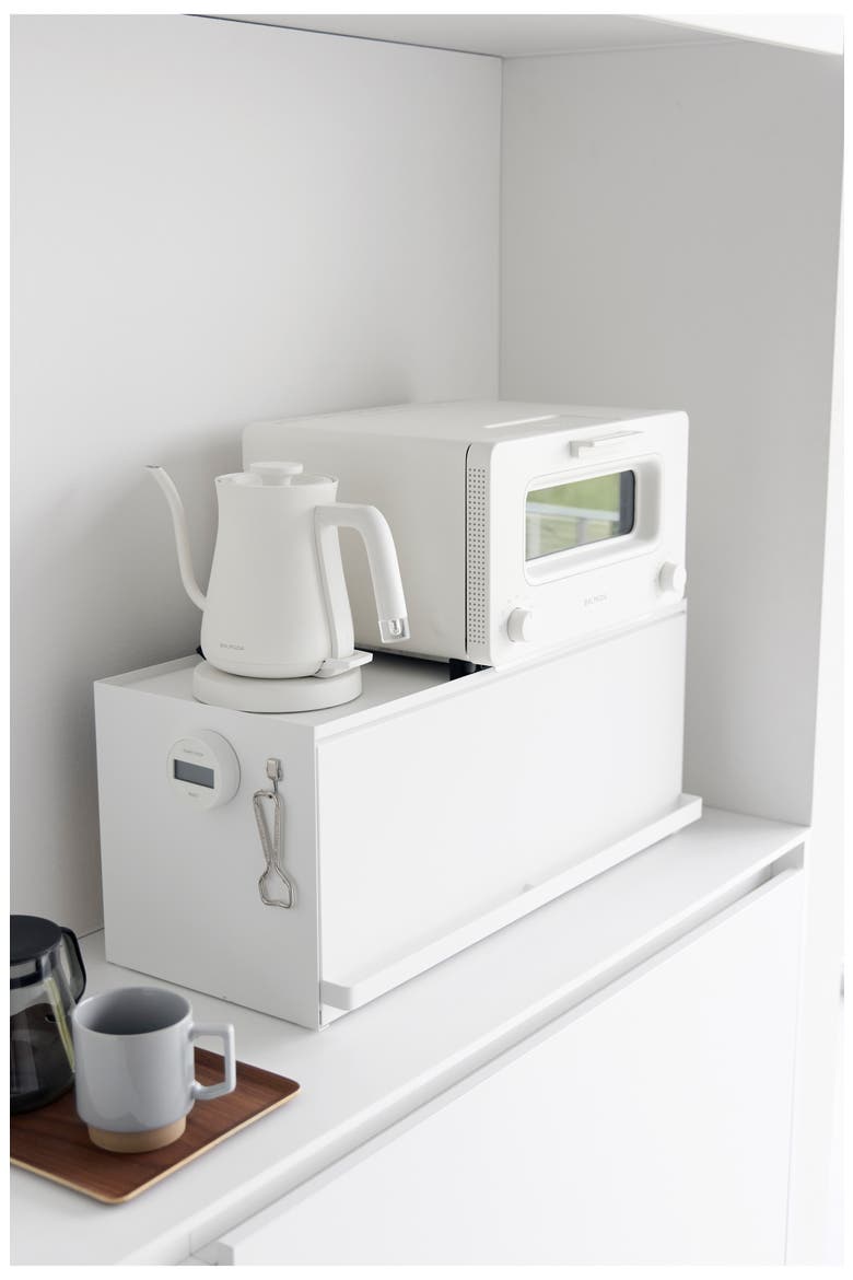 Open-Back Countertop Storage Rack, Alternate, color, WHITE