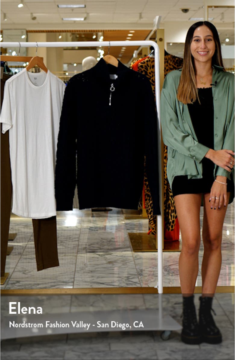 Cable Stitch Quarter Zip Sweater, sales video thumbnail