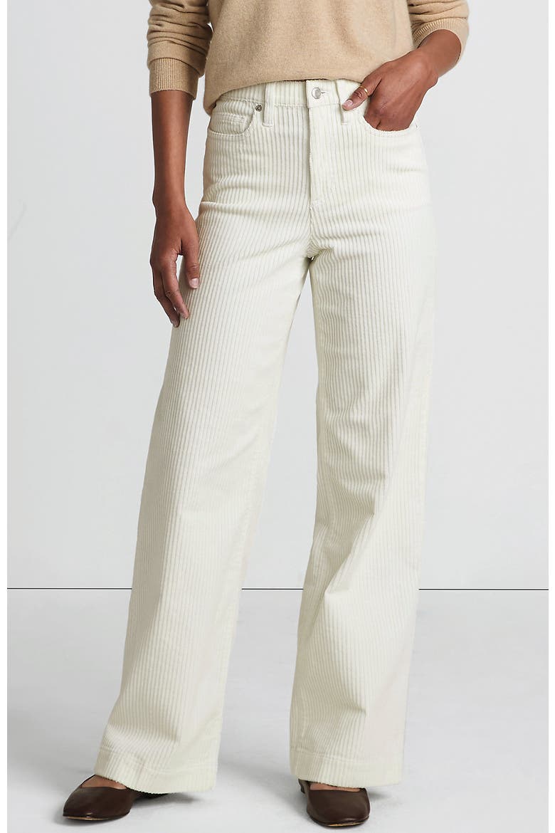 High Rise Wide Leg Corduroy Pants, Main, color, Ivory