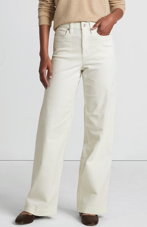 High Rise Wide Leg Corduroy Pants