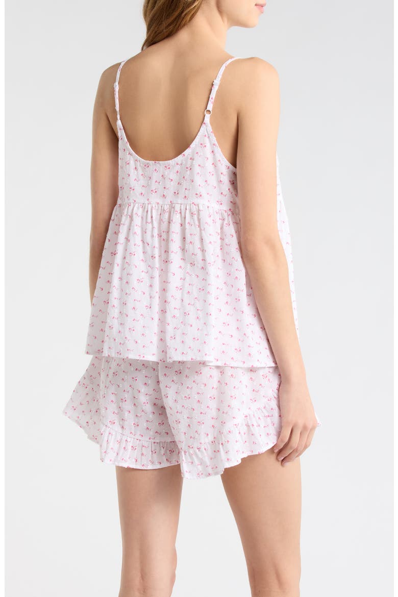 Swiss Dot Short Pajamas, Alternate, color, PINK LEMONADE DITSY