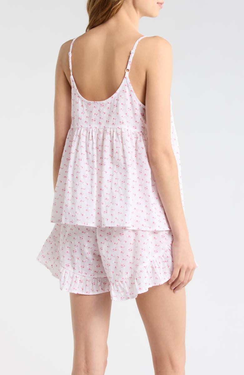 Papinelle Swiss Dot Short Pajamas, Alternate, color, Pink Lemonade Ditsy