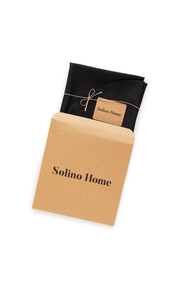 Solino Home Linen Round Placemats - Vesta, Alternate, color, Black