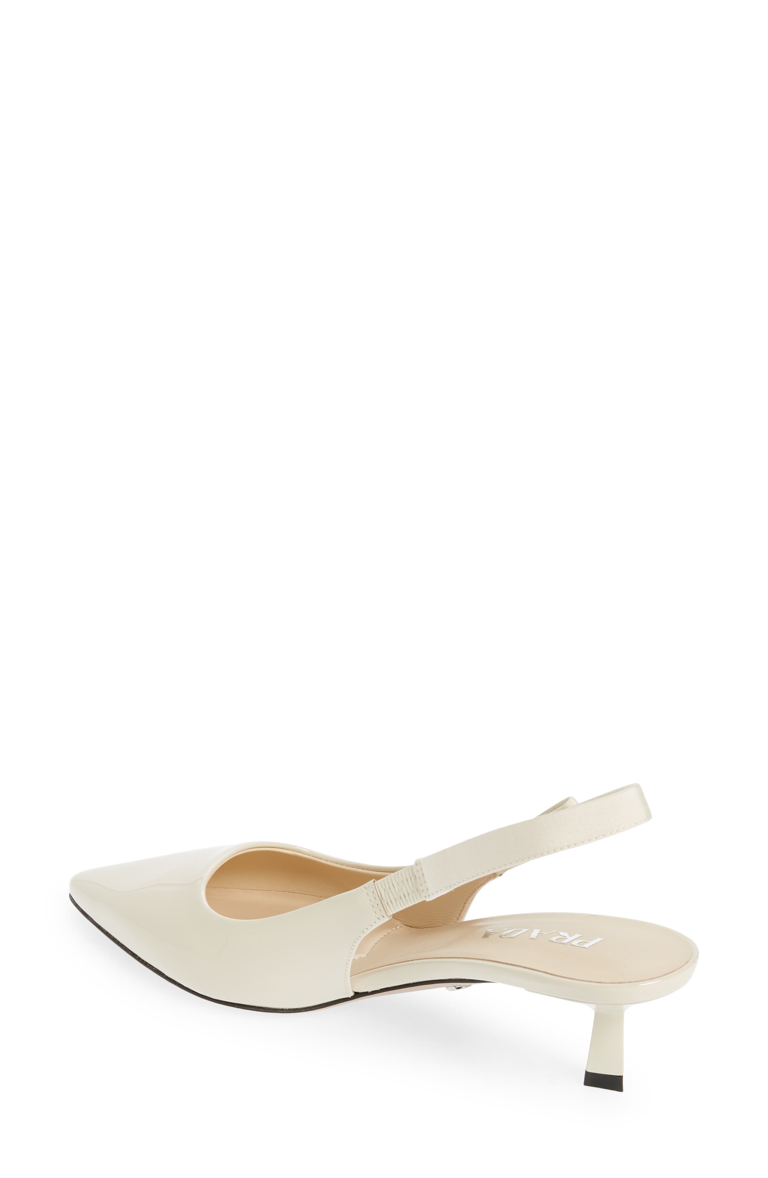 Logo Patent Slingback Pump, Alternate, color, IVORY