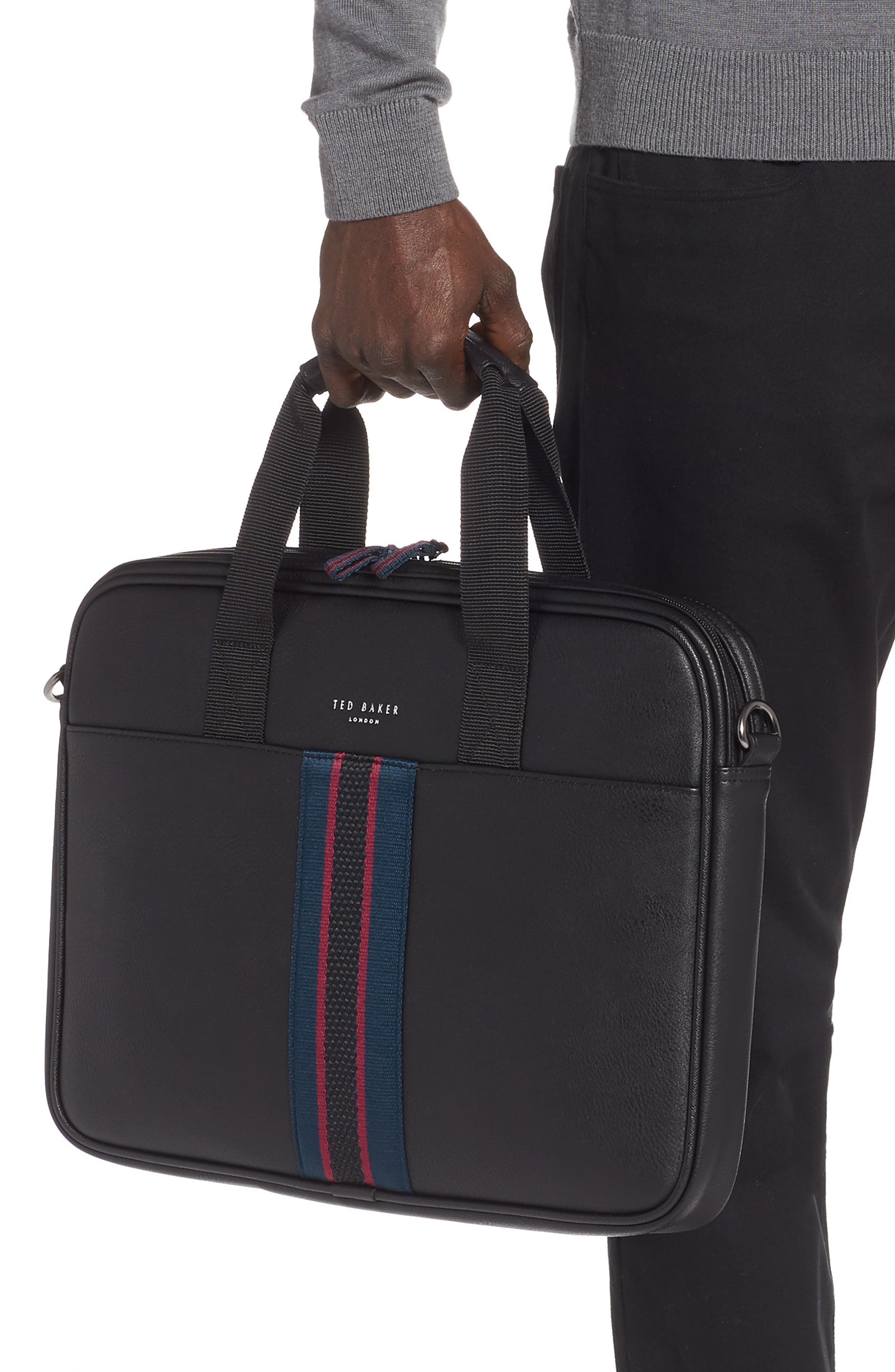 Ted Baker London Faux Leather Document Bag, Alternate, color, 