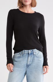 Melrose and Market Exposed Seam Long Sleeve T-Shirt