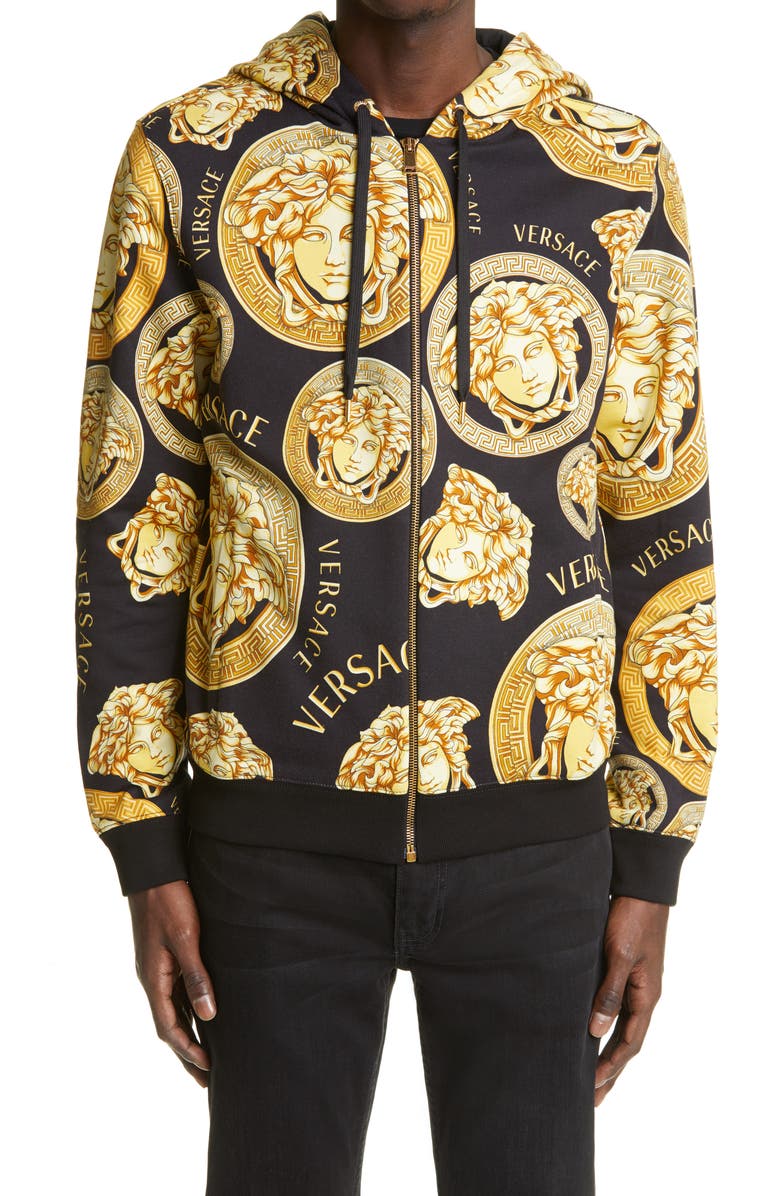 Versace Medusa Amplified Hoodie, Main, color, 