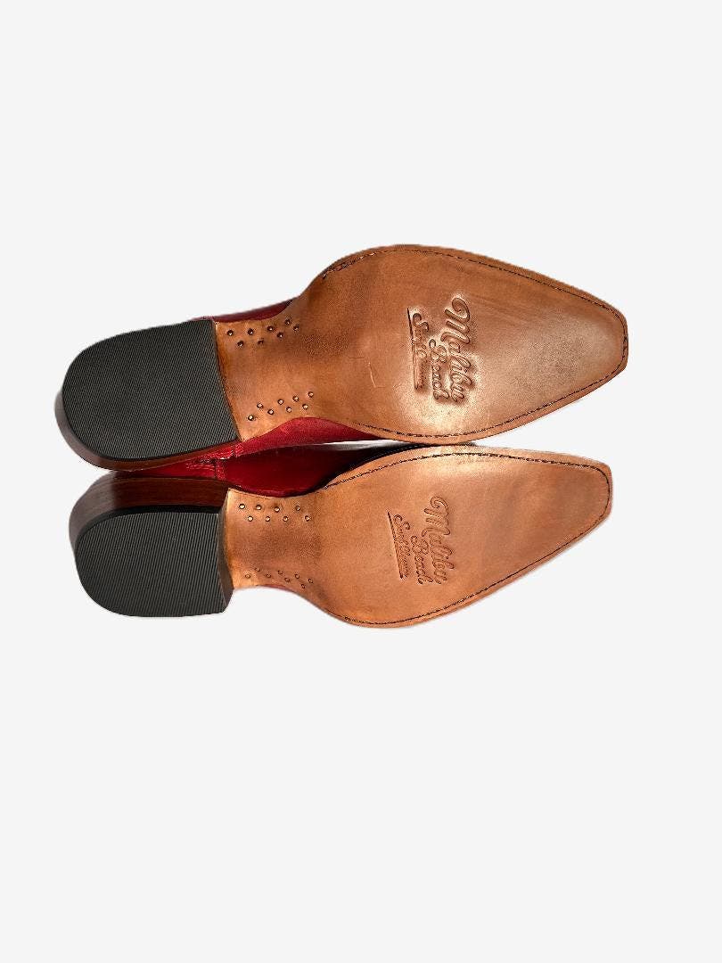 Malibu Beach Women's Premium Western Leather Boots Sandy, Alternate, color, Red