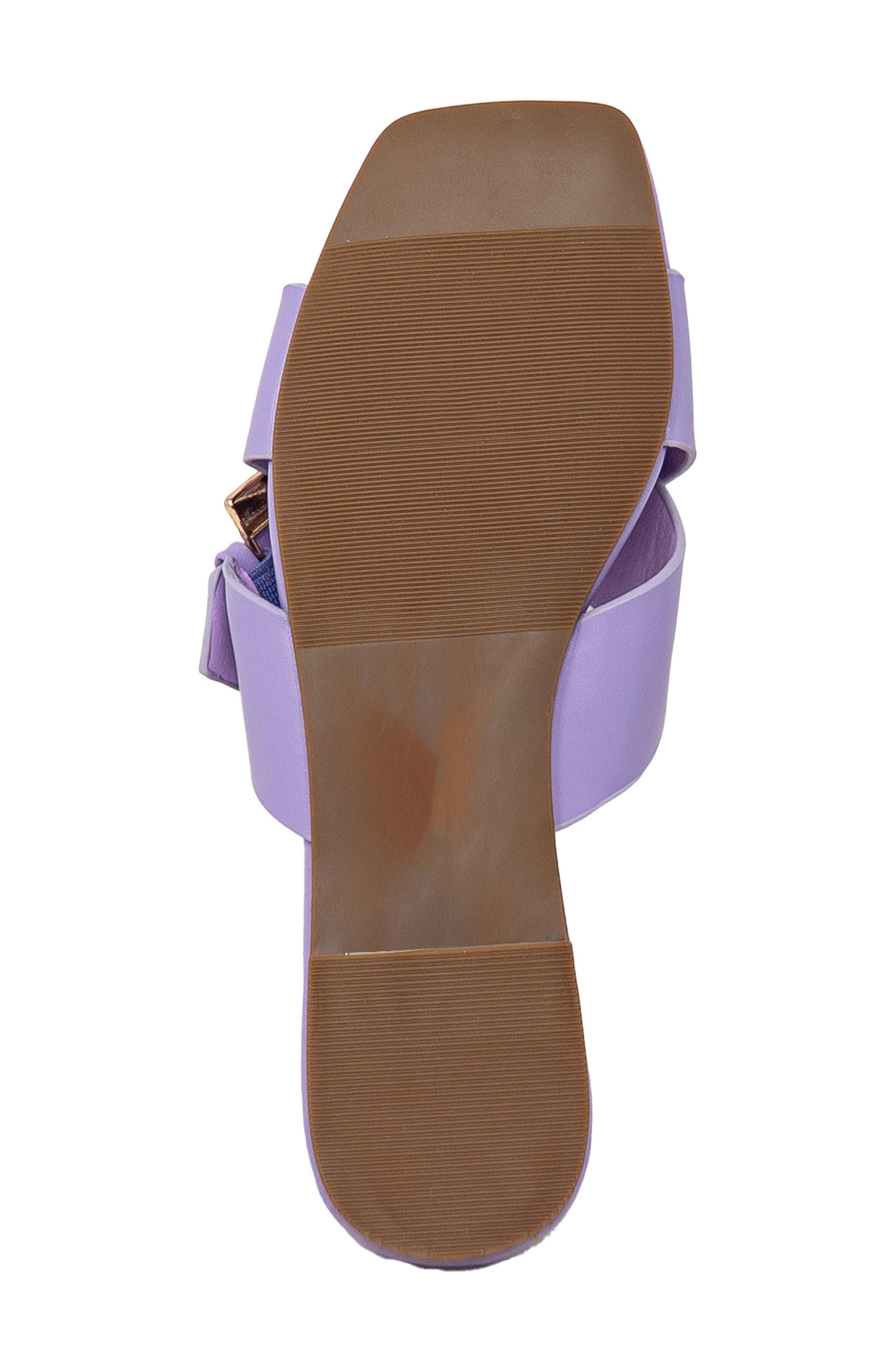 Cross Strap Slide Sandal, Alternate, color, PURPLE PU