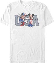 Mickey & Friends Mens Mickey & Friends The American Couple T Shirt