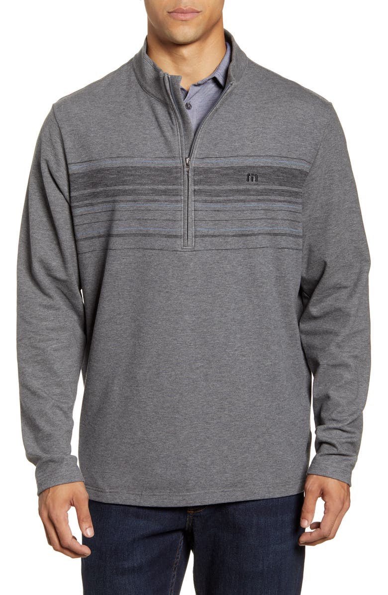 TravisMathew Transitions Stripe Half Zip Pullover, Main, color,