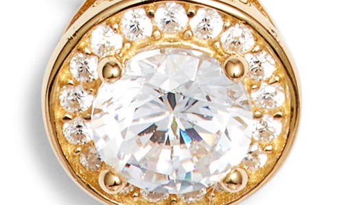 Nordstrom Cubic Zirconia Halo Pendant Necklace In Gold