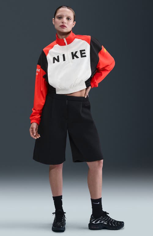 Nike Sportswear Woven Pullover Top In Red
