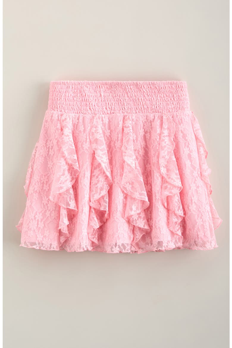 Kids' Tiered Lace Skort, Alternate, color, PINK ORCHID