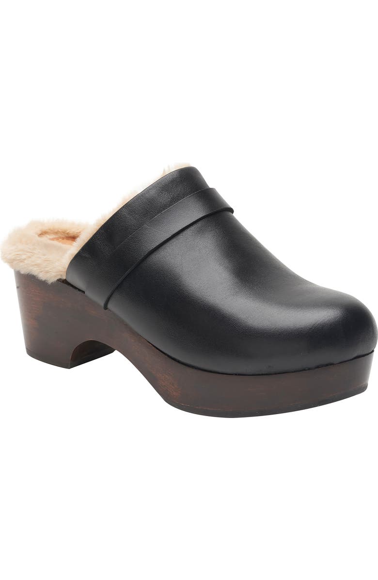 André Assous Sofi Faux Shearling Lined Water Resistant Clog, Main, color,