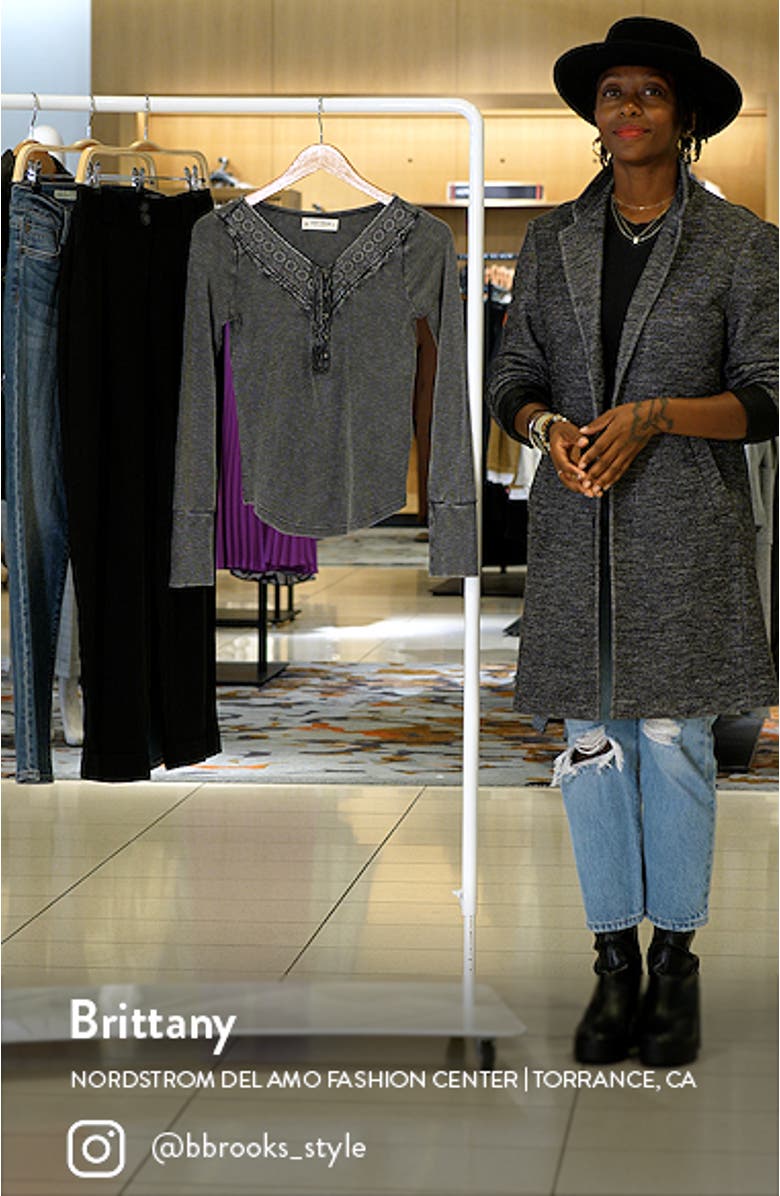 Lace Trim Rib Henley, sales video thumbnail