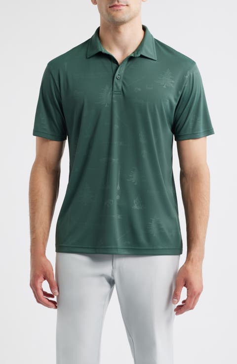 Brehm Outdoors Print Performance Golf Polo