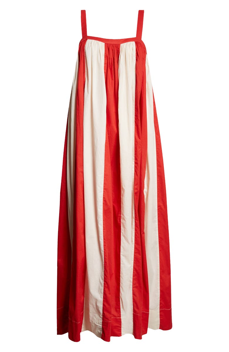 Bode Liberty Stripe Cotton Maxi Dress, Alternate, color, 