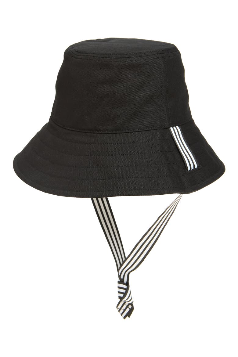 Script Stripe Bucket Hat, Alternate, color, BLACK