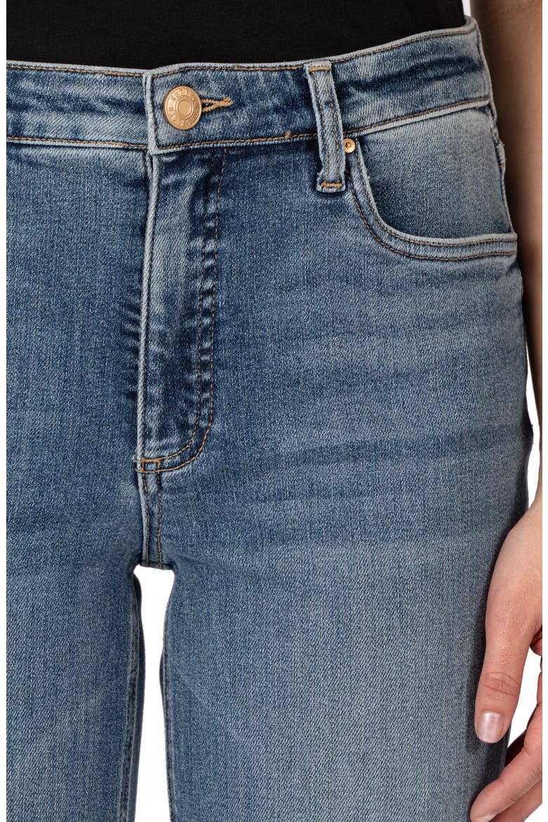 Rachael Fab Ab High Waist Raw Hem Mom Jeans, Alternate, color, EXALTED W/MED