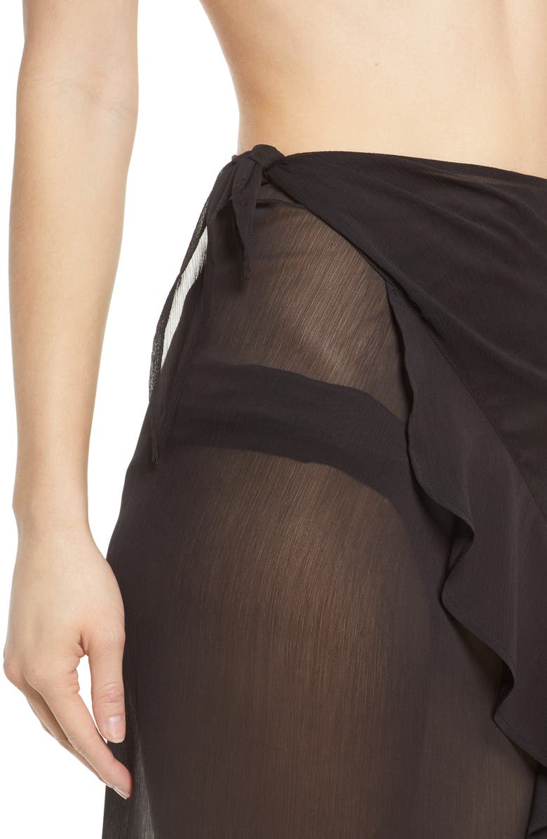 Chelsea28 Ruffle Chiffon Sarong Skirt, Alternate, color, 