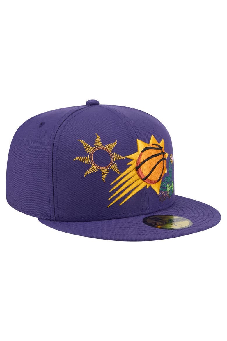 Men's New Era Purple Phoenix Suns State Stitch 59FIFTY Fitted Hat, Alternate, color, Purple