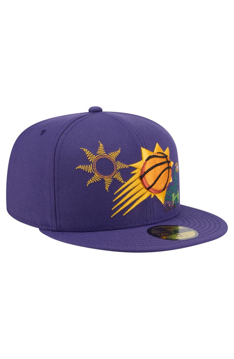 New Era Men's New Era Purple Phoenix Suns State Stitch 59FIFTY Fitted Hat, Alternate, color, Purple