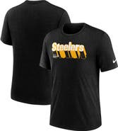 Nike Men's Nike Heather Navy Pittsburgh Steelers Long Pass Tri-Blend T-Shirt