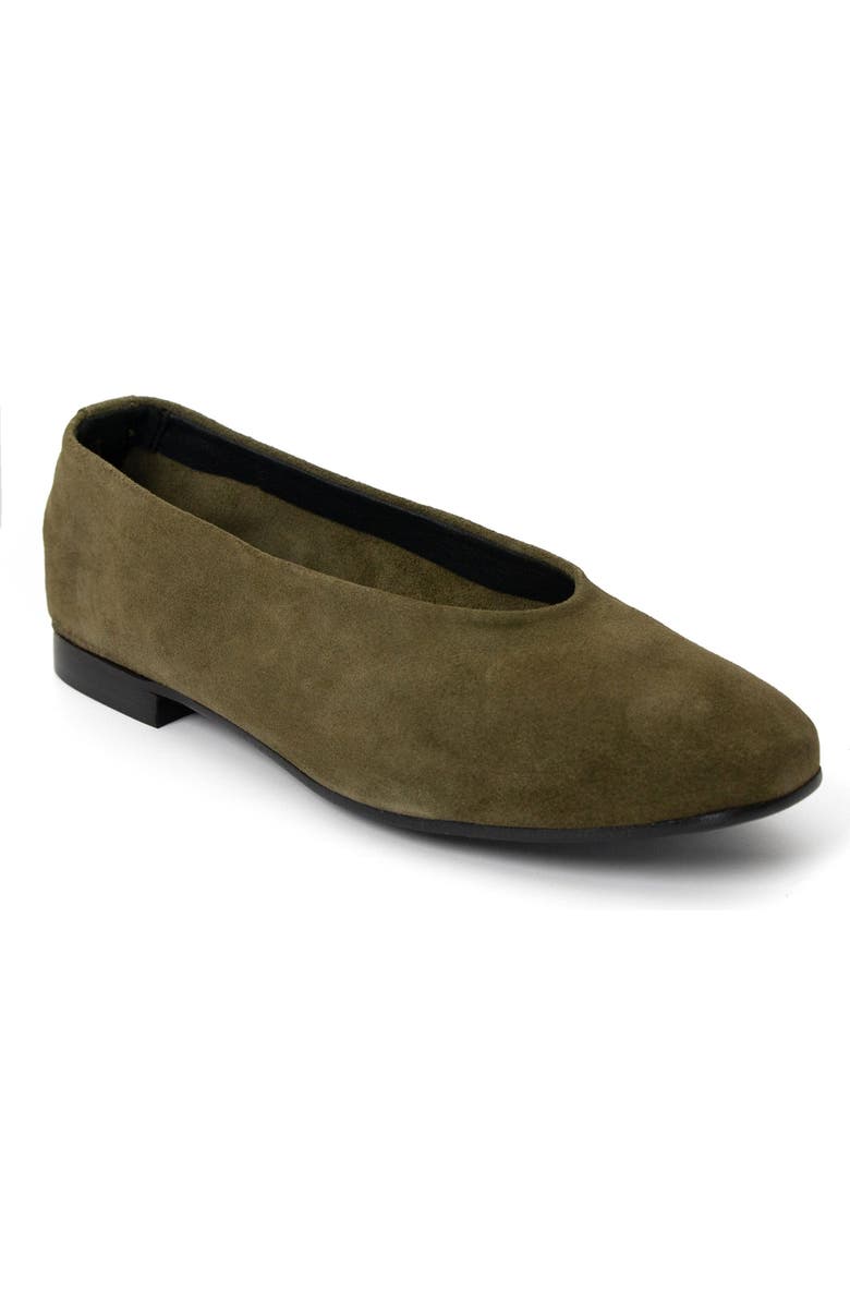 Menina Step Lucrecia Suede Ballet Flat, Alternate, color, Forest Green