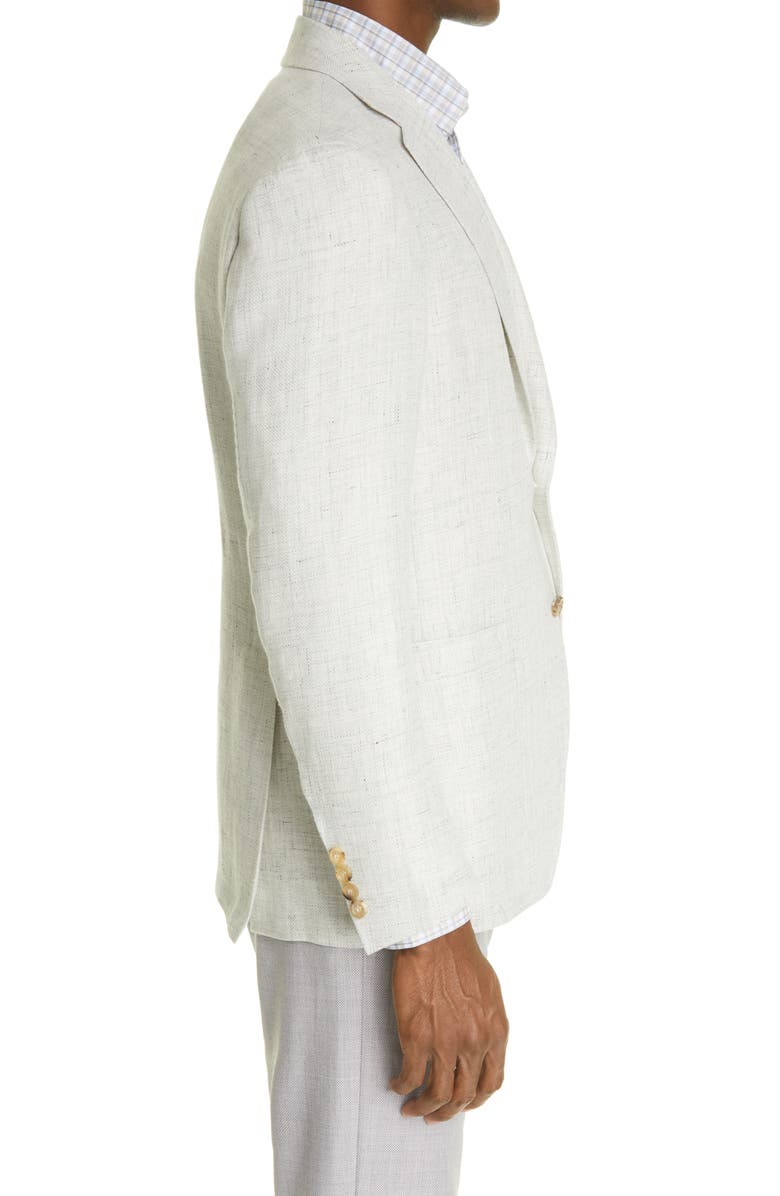 Canali Kei Classic Fit Solid Linen & Wool Sport Coat, Alternate, color,