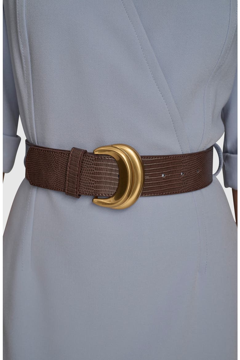 Belted Sheath Dress, Alternate, color, GLACIAL BLUE