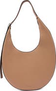 behno Ina Medium Pebbled Leather Crescent Bag