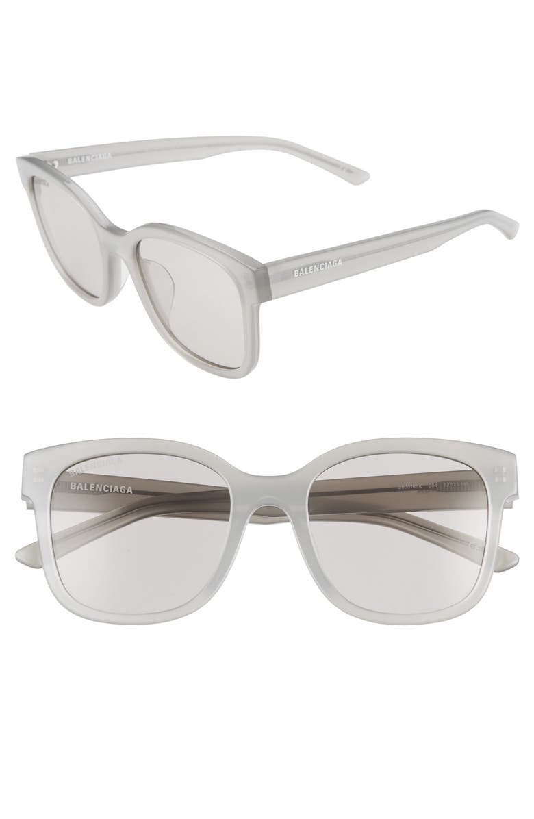 Balenciaga 52mm Square Sunglasses, Main, color, 