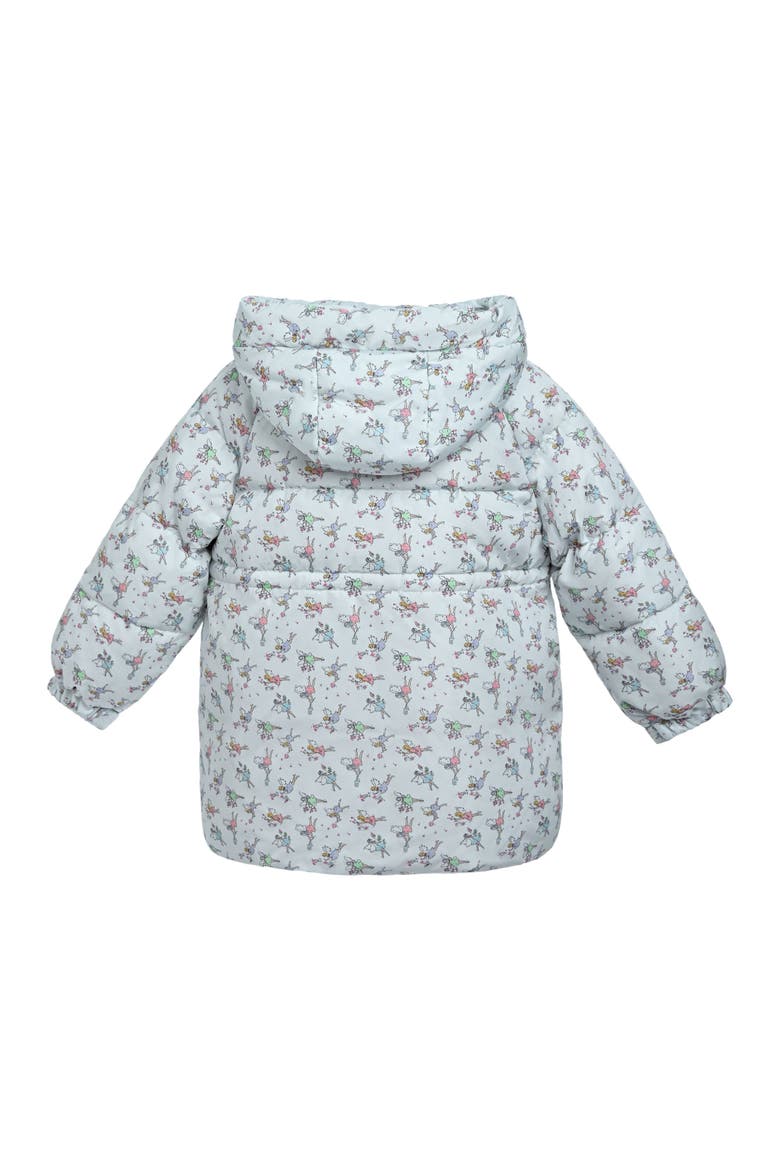 Floral Bow Hooded Coat, Alternate, color, Light Blue