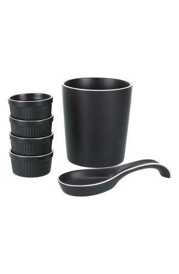 Bia Cordon Bleu 6-piece Ceramic Counter Top Set In Black