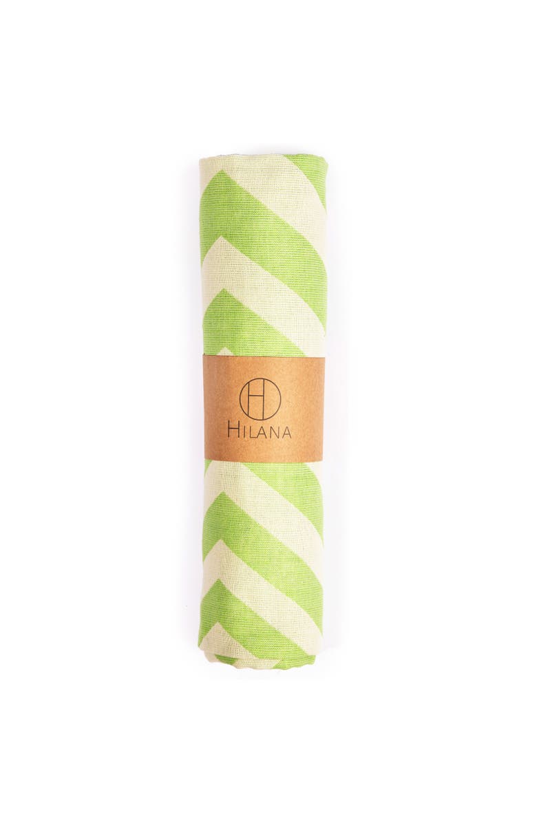 Eco Hilana Mersin Chevron Towel / Blanket, Alternate, color, Green