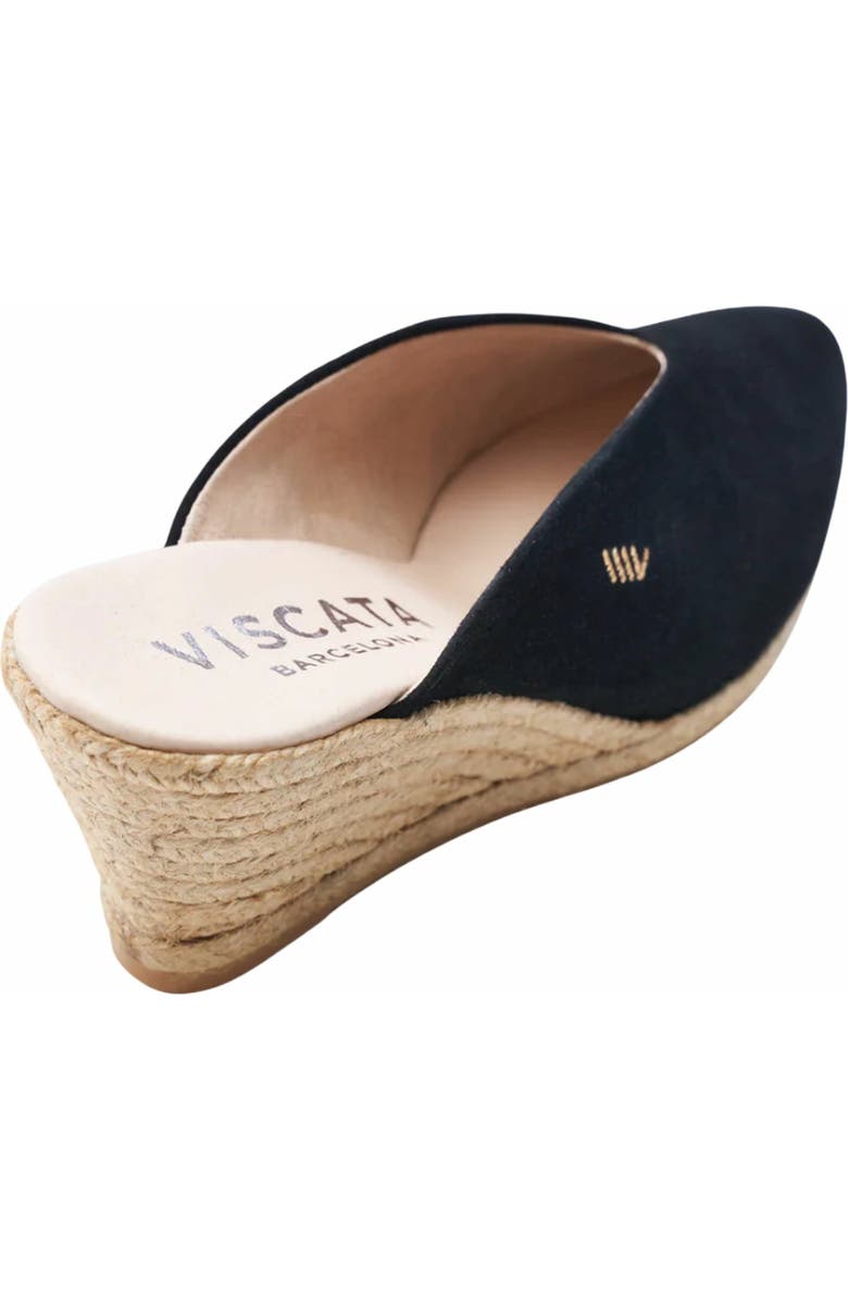 VISCATA Truja Suede Espadrille Mule Wedges, Alternate, color, Black