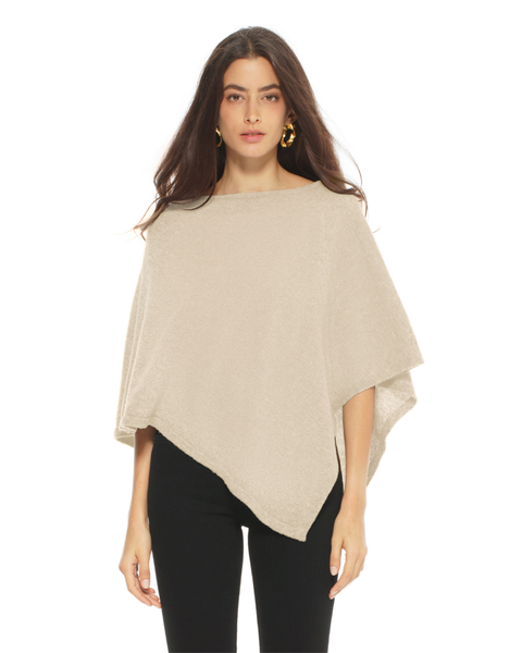 Pure Cashmere Capelet Poncho