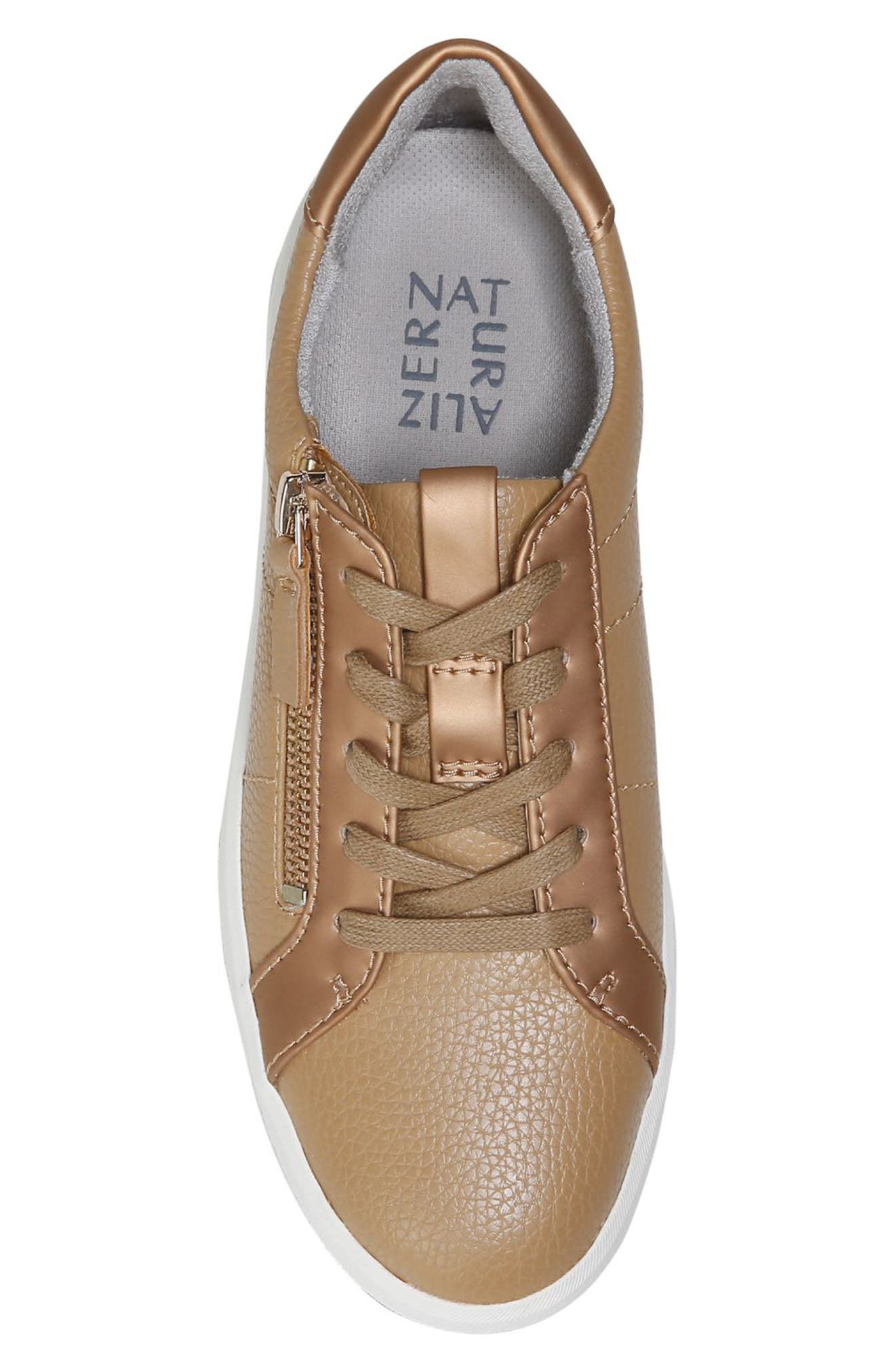 Karine Side Zip Sneaker, Alternate, color, BIRCHWOOD