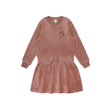 Velour Plaid Bear Collection - Dress (Toddler, Little Kid & Big Kid)