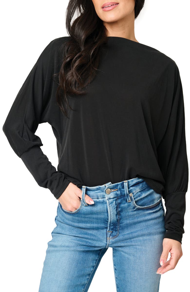 GIBSONLOOK Favorite Luxe Slouchy T-Shirt, Main, color, Black