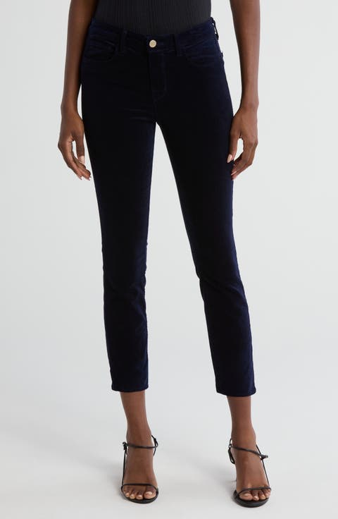 Margot Velvet Crop Skinny Jeans