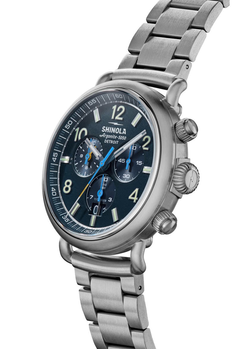 Runwell Chronograph West Wind Watch Gift Set, 42mm, Alternate, color, MIDNIGHT BLUE