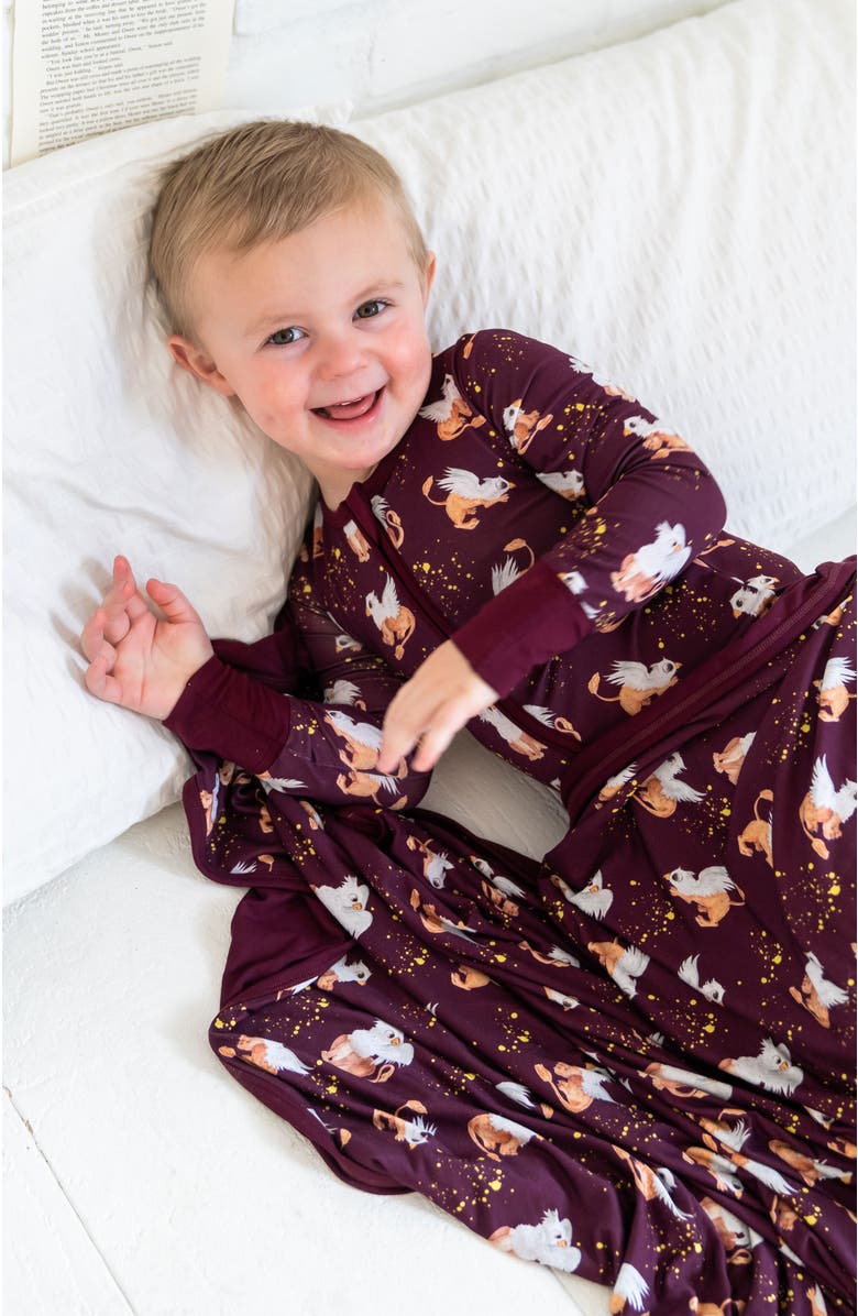 Laree + Co Griffin Convertible Footie, Main, color, Burgundy