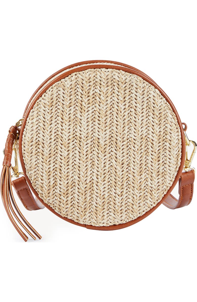 Sole Society Pipper Small Faux Leather Crossbody Bag, Alternate, color,